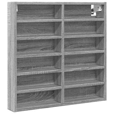 Vitriinikaappi harmaa Sonoma 60x8,5x58 cm tekninen puu