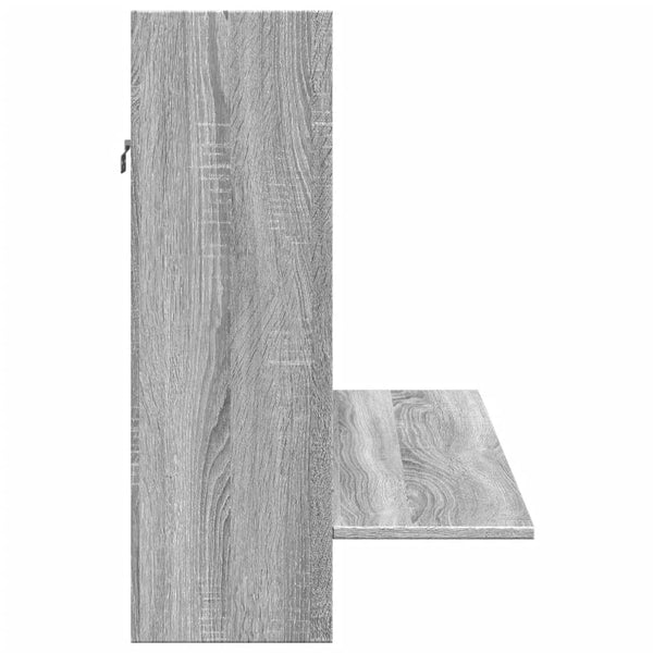 Työpöytä seinälle harmaa Sonoma 105x48x75 cm tekninen puu