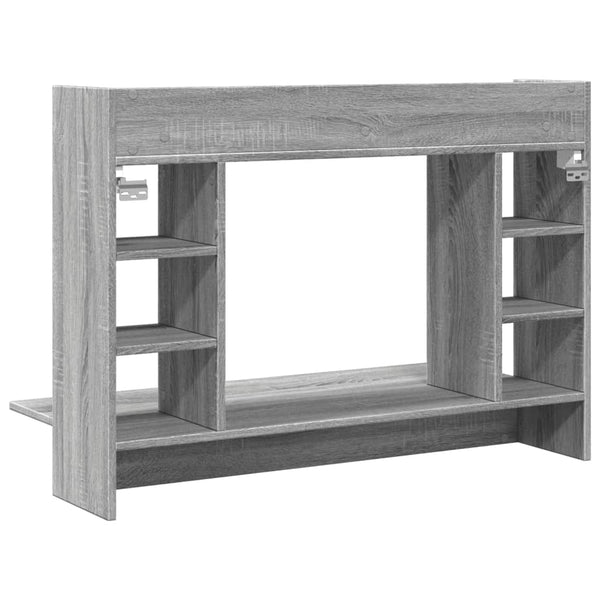 Työpöytä seinälle harmaa Sonoma 105x48x75 cm tekninen puu