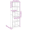 Kirjahylly savutammi 57x28,5x174 cm tekninen puu