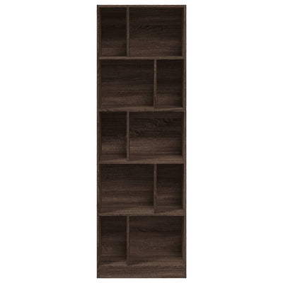 Kirjahylly ruskea tammi 57x28,5x174 cm tekninen puu