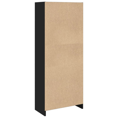 Kirjahylly musta 57x28,5x141 cm tekninen puu