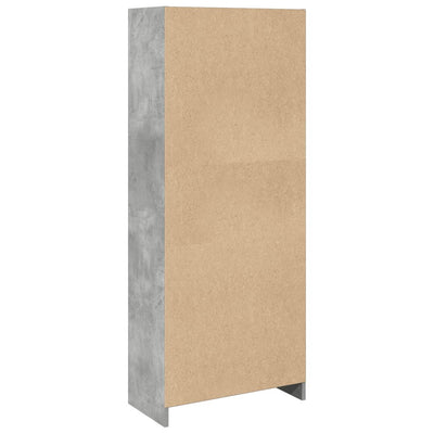 Kirjahylly betoninharmaa 57x28,5x141 cm tekninen puu