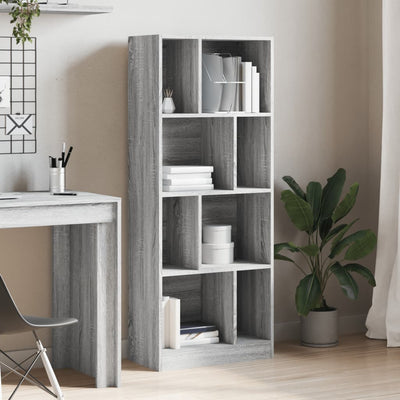 Kirjahylly harmaa Sonoma 57x28,5x141 cm tekninen puu