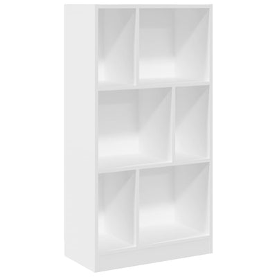 Kirjahylly valkoinen 57x28,5x107,5 cm tekninen puu