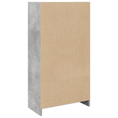 Kirjahylly betoninharmaa 57x28,5x107,5 cm tekninen puu