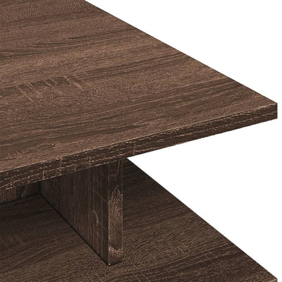 Sohvapöytä ruskea tammi 102x55x35 cm tekninen puu