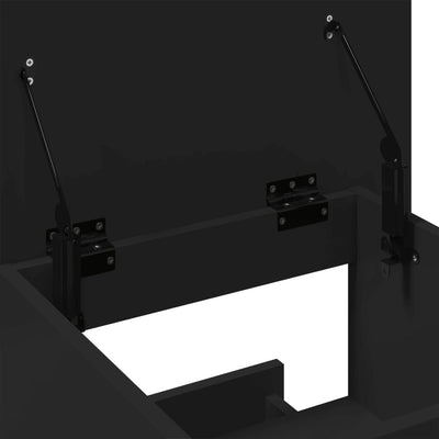 Musta puhujan koroke pyörät/laatikko Ghican 55x55x107cm (puinen)