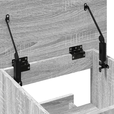 Harmaa puhujan koroke pyörät/laatikko Ghican 55x55x107cm (puinen)