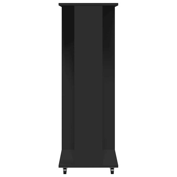 Musta vaatekaappi pyörillä Cateluta 102x38x110cm (puinen)