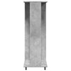 Betoninharmaa vaatekaappi pyörillä Cateluta 102x38x110cm (puinen)