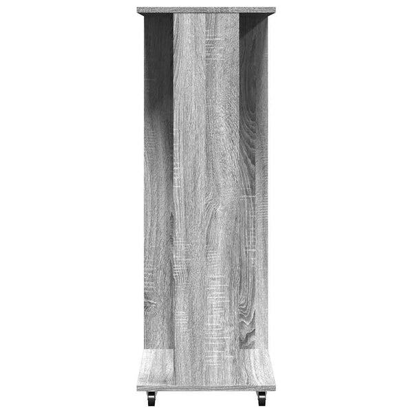 Harmaa vaatekaappi pyörillä Cateluta 102x38x110cm (puinen)