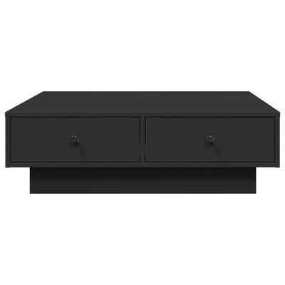 Sohvapöytä musta 90x90x28 cm lastulevy