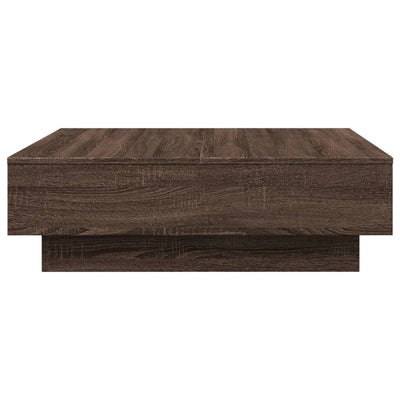 Sohvapöytä ruskea tammi 90x90x28 cm tekninen puu