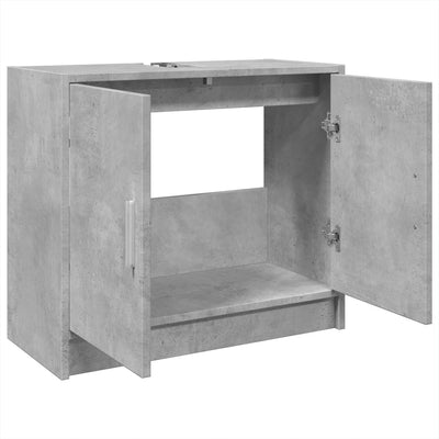 Allaskaappi betoninharmaa 63x29x55 cm tekninen puu
