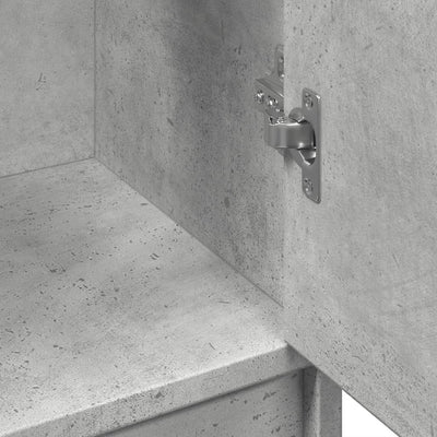 Allaskaappi betoninharmaa 63x29x55 cm tekninen puu