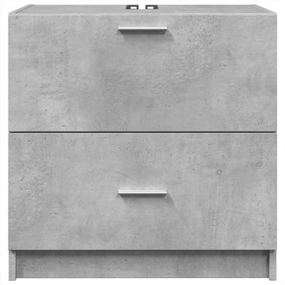 Allaskaappi betoninharmaa 59x37x59 cm tekninen puu