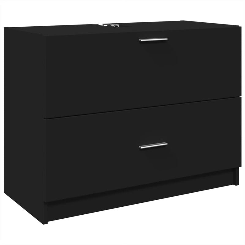 Musta allaskaappi Francis 78x37x59cm (puinen)