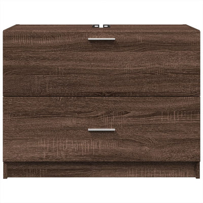 Pesuallaskaappi ruskea tammi 78x37x59 cm tekninen puu