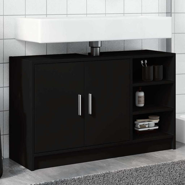 Allaskaappi musta 90x29x55 cm tekninen puu