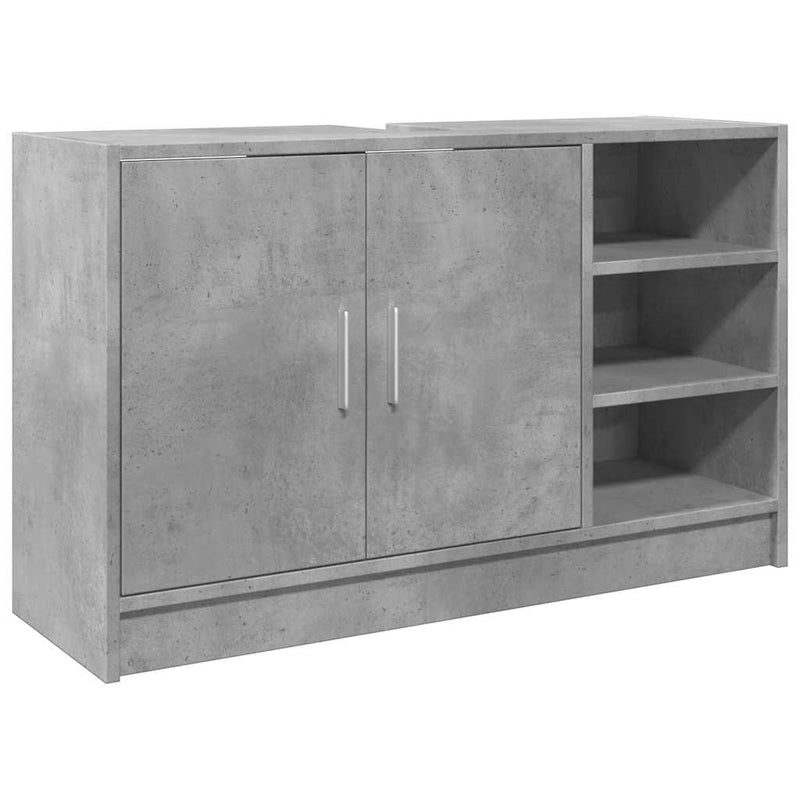 Betoninharmaa allaskaappi Turgay 90x29x55cm (puinen)