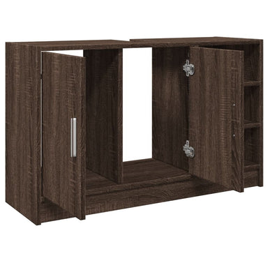 Allaskaappi ruskea tammi 90x29x55 cm tekninen puu