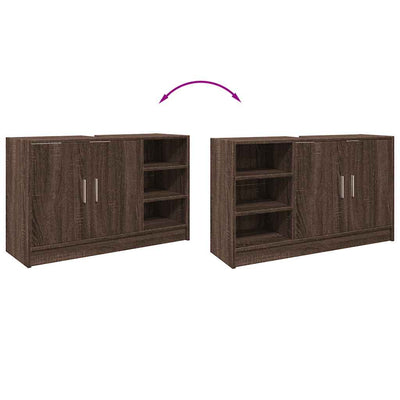 Ruskea tammi allaskaappi Turgay 90x29x55cm (puinen)