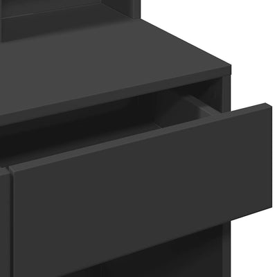 Musta peilipöytä led-valoilla Evanteea 80x41x144,5cm