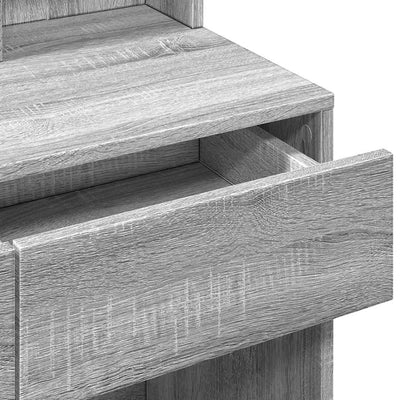 Savutammi peilipöytä led-valoilla Evanteea 80x41x144,5cm