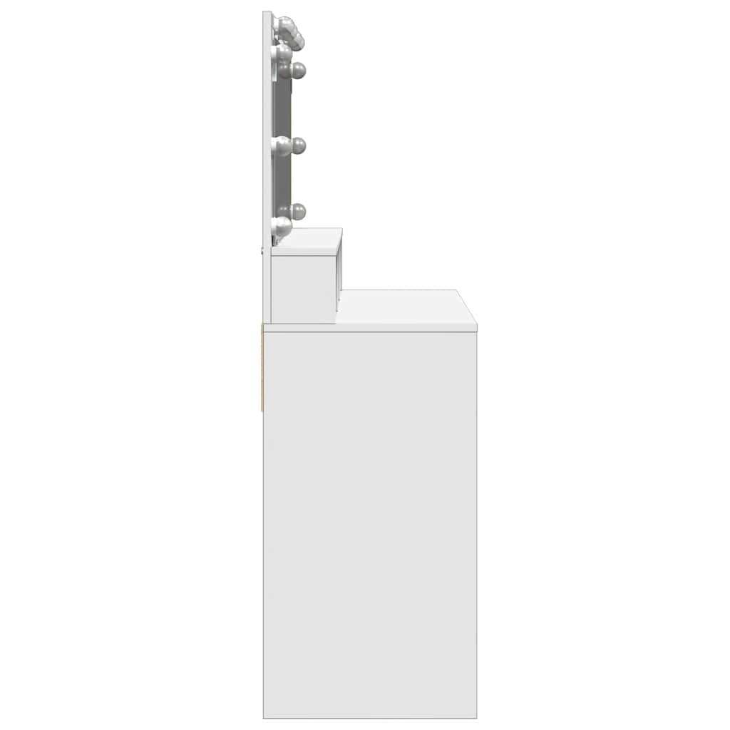 Valkoinen peilipöytä led-valoilla Odotie 80x41x134,5cm