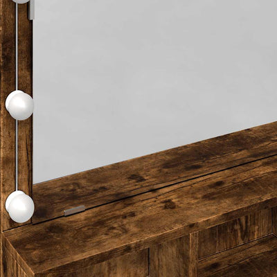 Savutammi peilipöytä led-valoilla Odotie 80x41x134,5cm