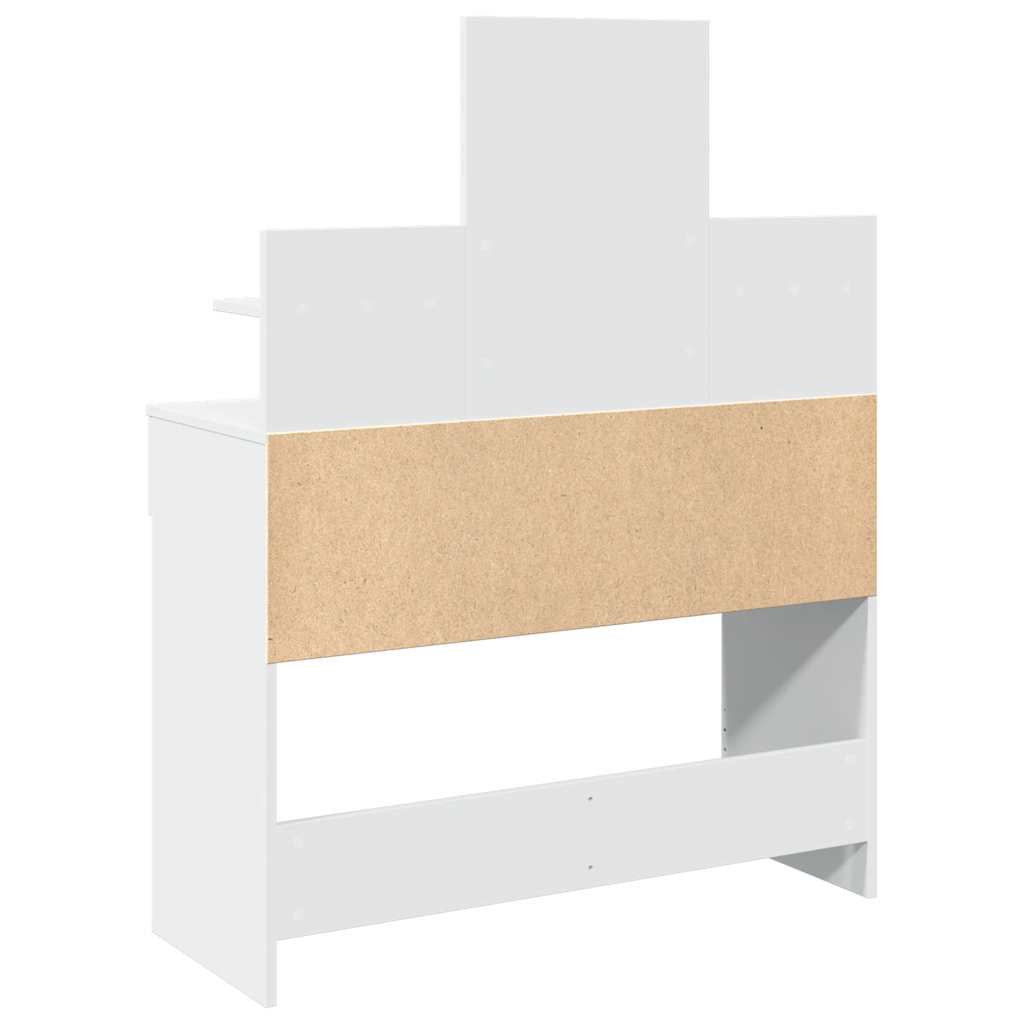 Valkoinen peilipöytä led-valoilla Robinson 100x40x130cm