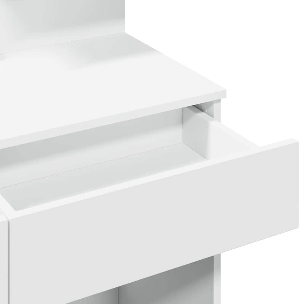 Valkoinen peilipöytä led-valoilla Robinson 100x40x130cm