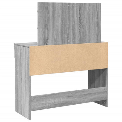 Peilipöytä LED-valoilla harmaa Sonoma 100x40x120 cm