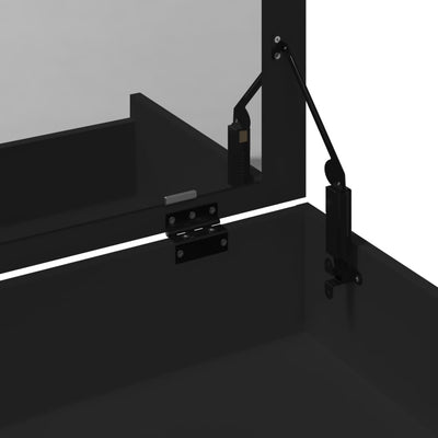 Musta meikkipöytä ja jakkara Dimian 60x40x113,5cm