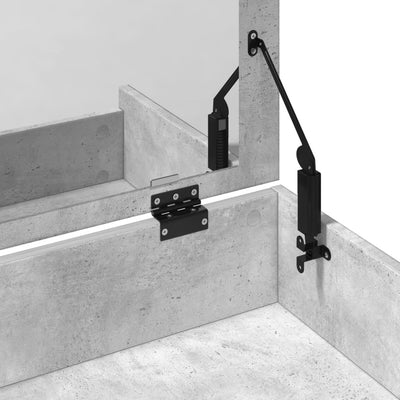 Betoninharmaa meikkipöytä ja jakkara Dimian 60x40x113,5cm