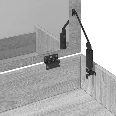 Harmaa meikkipöytä ja jakkara Dimian 60x40x113,5cm