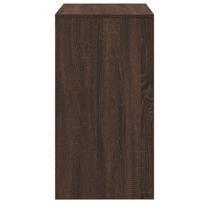Meikkipöytä ja jakkara ruskea tammi 60x40x113,5 cm
