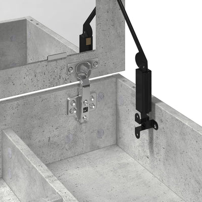 Betoninharmaa peilipöytä Stanisor 73x46,5x120cm