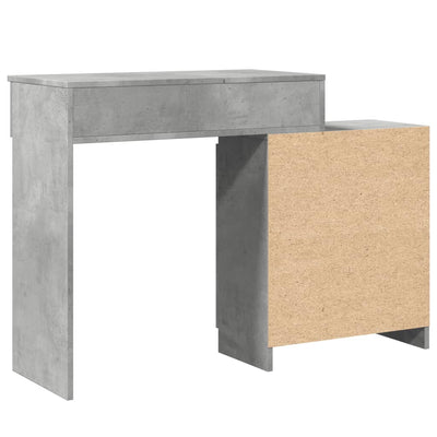 Peilipöytä LED-valoilla betoninharmaa 115x37x110,5 cm