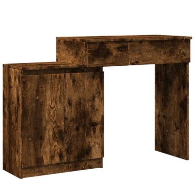Peilipöytä LED-valoilla savutammi 115x37x110,5 cm