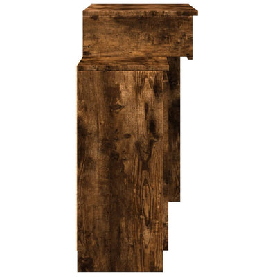 Peilipöytä LED-valoilla savutammi 115x37x110,5 cm