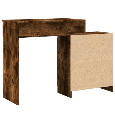 Peilipöytä LED-valoilla savutammi 115x37x110,5 cm