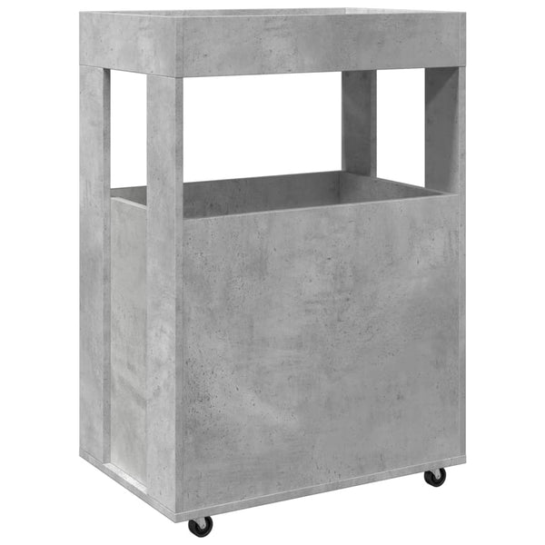 Baarivaunu betoninharmaa 60x39,5x89 cm tekninen puu