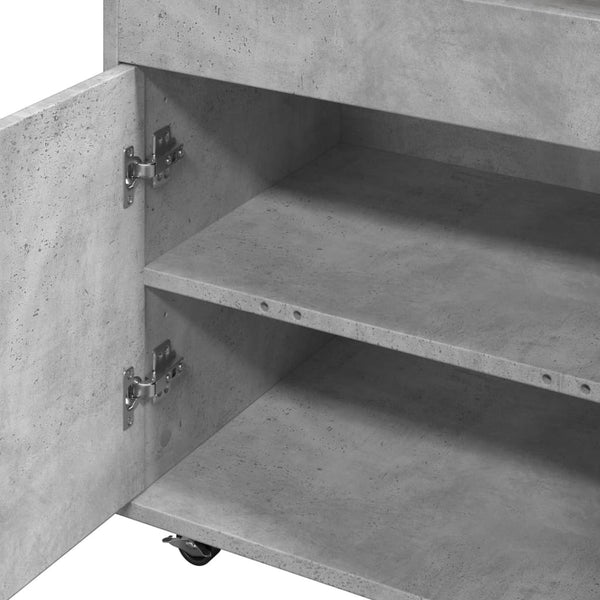 Baarivaunu betoninharmaa 60x39,5x89 cm tekninen puu