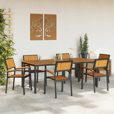 Ruskea puutarhan tuoli Berdgiuhi 56x57x87cm (6 pcs, akaasiapuu)