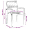 Ruskea puutarhan tuoli Misty 56x57x87cm (8 pcs, akaasiapuu)