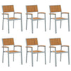 Ruskea puutarhan tuoli Quang 56x57x87cm (6 pcs, akaasiapuu)