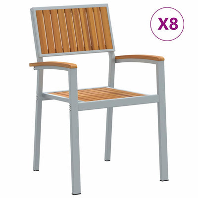 Ruskea puutarhan tuoli Tivoli 56x57x87cm (8 pcs, akaasiapuu)