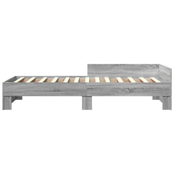 Sängynrunko harmaa Sonoma 90x200 cm tekninen puu